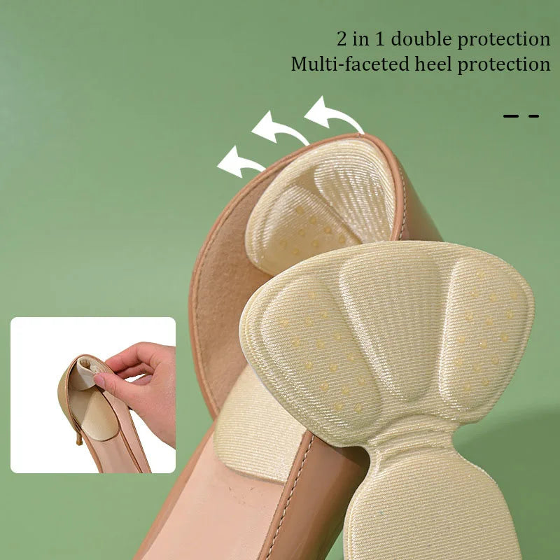 T-Shaped Heel Protectors Stickers Womens Shoes Heel Cushion Foot Care Products Non Slip Shoe Pads High Heels Half Shoe Inserts