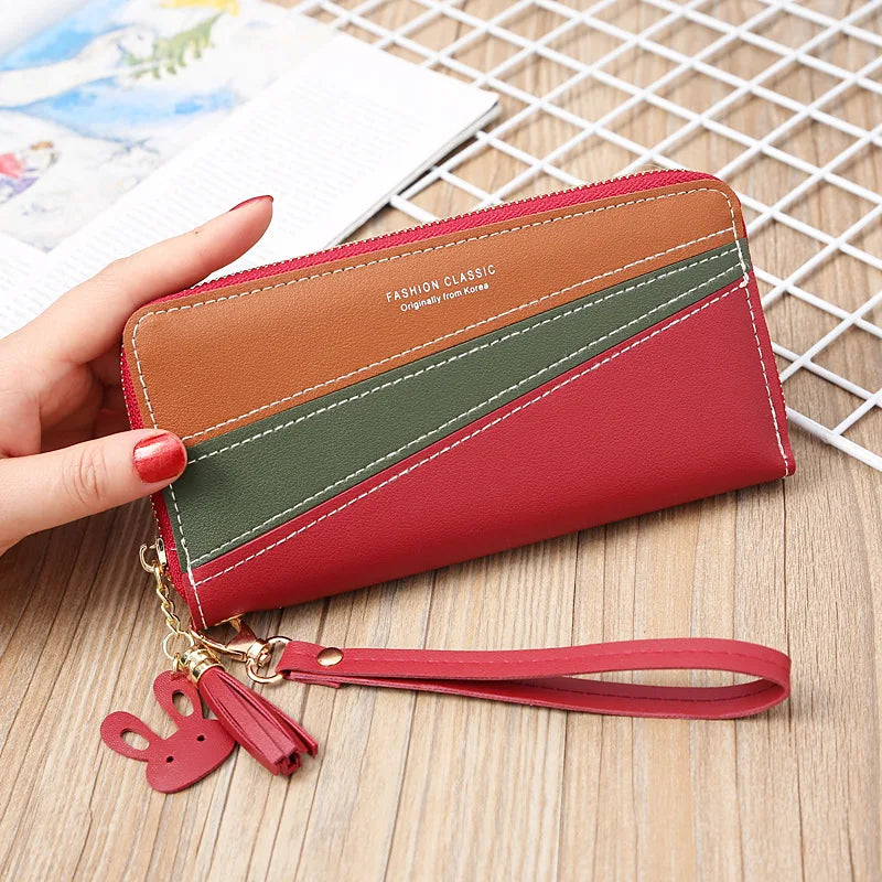 New Long Women Wallets Fashion Long Clutch Female Wallet Card Holder PU Leather Women's Zipper Purses Bag Pocket Handbag