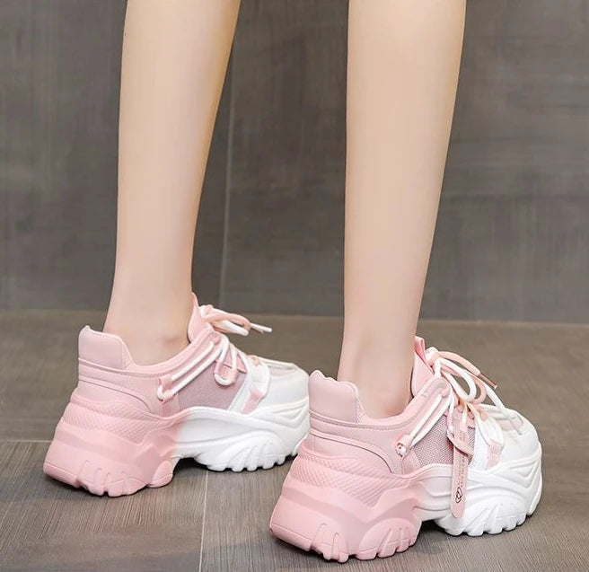 Women's Shoes Casual Shoes Spring Thick Sole Platform Woman Tennis Fashion 2025 Versatile Leisure Sneakers