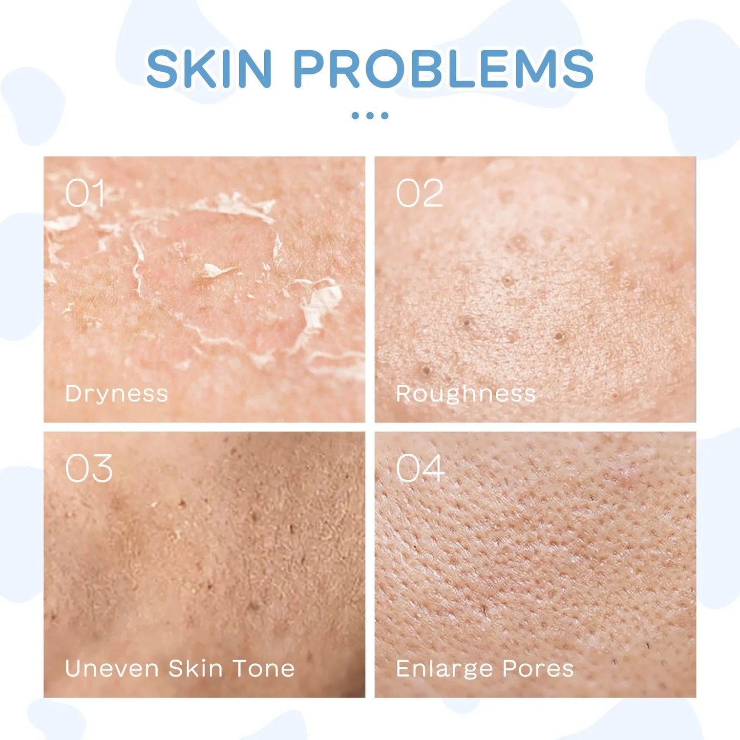 5PCS Milk Skincare Set with Cleanser SPF50 Sunscreen Cream Eye Cream Brightening & Moisturizing Cream Anti-Wrinkle Nourishing