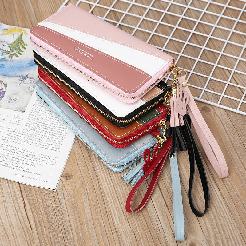 New Long Women Wallets Fashion Long Clutch Female Wallet Card Holder PU Leather Women's Zipper Purses Bag Pocket Handbag
