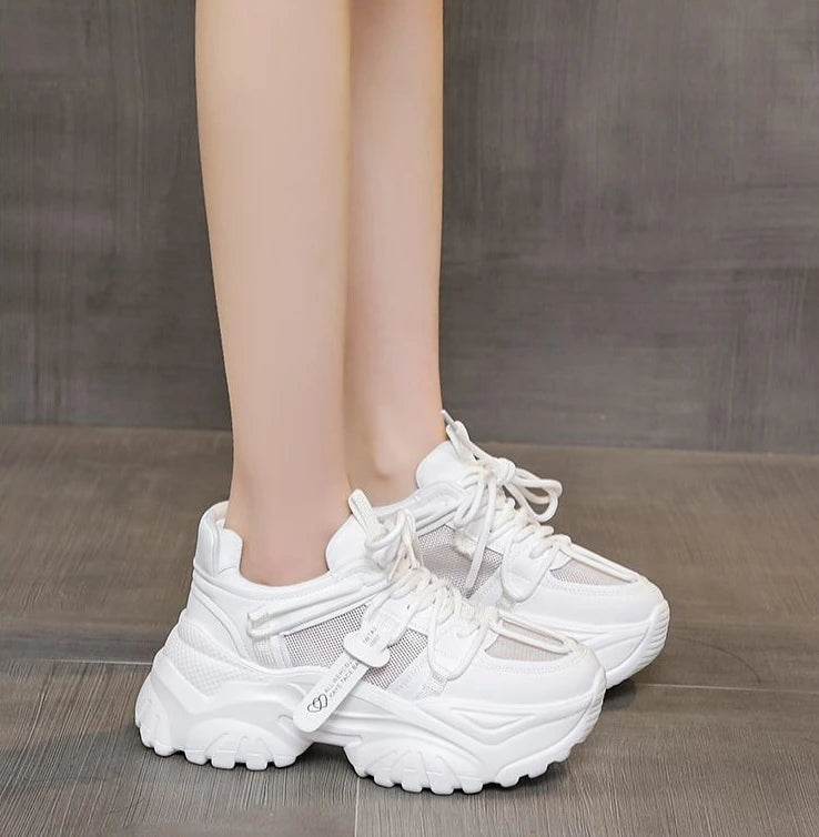 Women's Shoes Casual Shoes Spring Thick Sole Platform Woman Tennis Fashion 2025 Versatile Leisure Sneakers