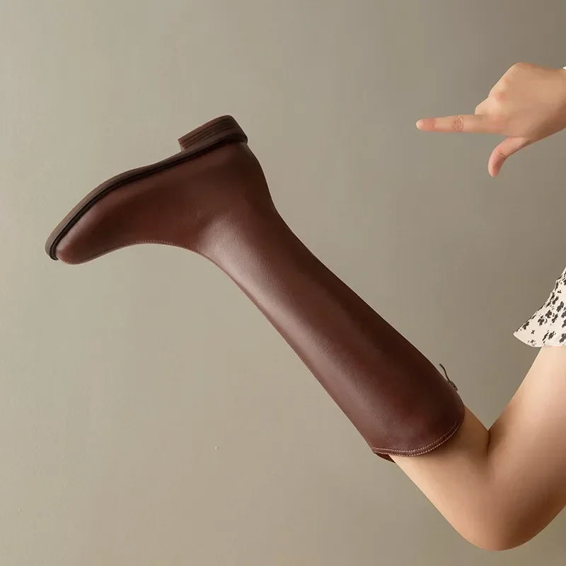 Shoes for Women 2024 Autumn Fashion New V-mouth Women's Boots Western Cowboy Boots Are Thin High Knight Boot Botas De Para Mujer