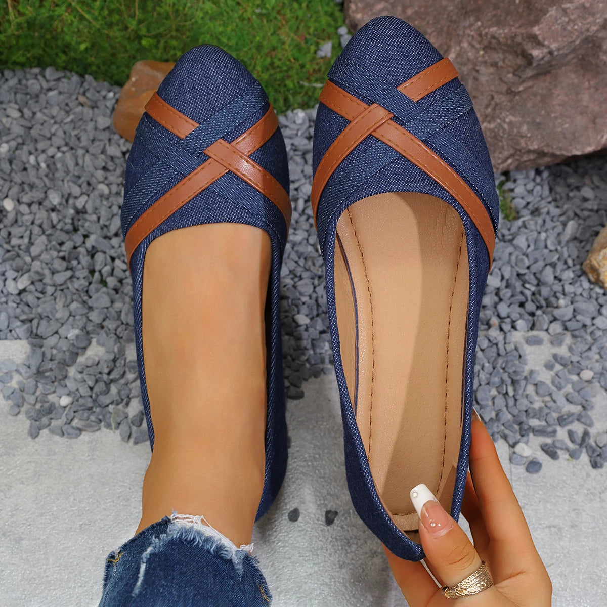 2025 Spring and Autumn New Fashionable Breathable Comfortable Flat Shoes Anti slip Soft soled Women's Shoes Casual Shoes