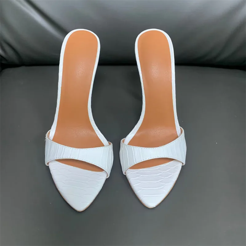 Very High Heel Shoes For Women Slippers Summer Peep Toe Stiletto Sandals Laser Dazzling Color Sandals Star Style Women Shoes New