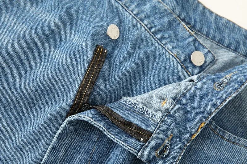 MUJER 2025 Women's Jeans Blue Baggy Jeans for Women High Waist Mom Jeans Woman Wide Leg Denim Pants Woman Jeans Summer Trousers