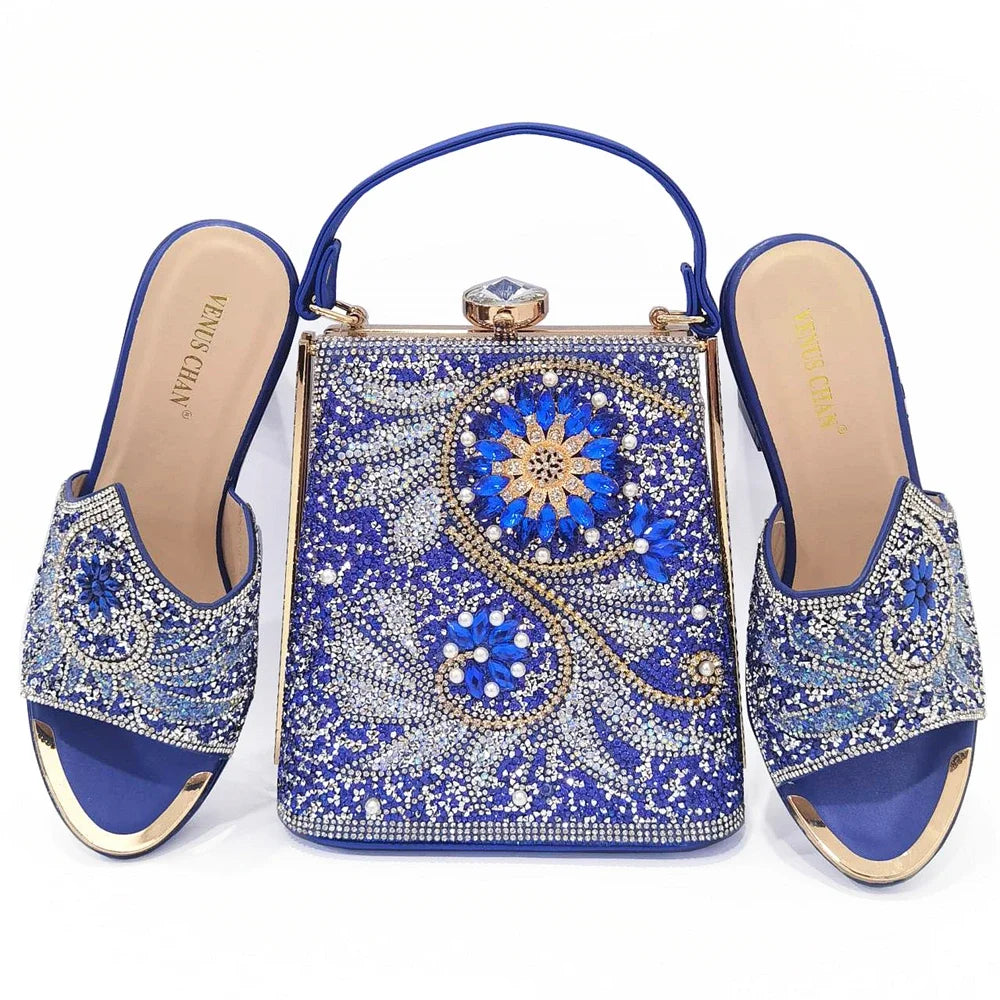 Elegant Ladies Handbags Royal Wedding Party Shoes And Bags Work Shoes Lightweight Comfortable Casual Shoes With Bag