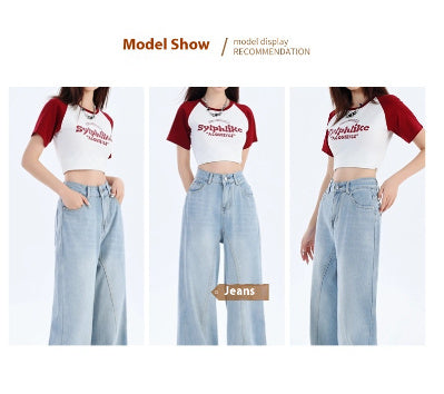 Fried Street Yellow Mud Dyed Washed Jeans Women's Line Design Sense