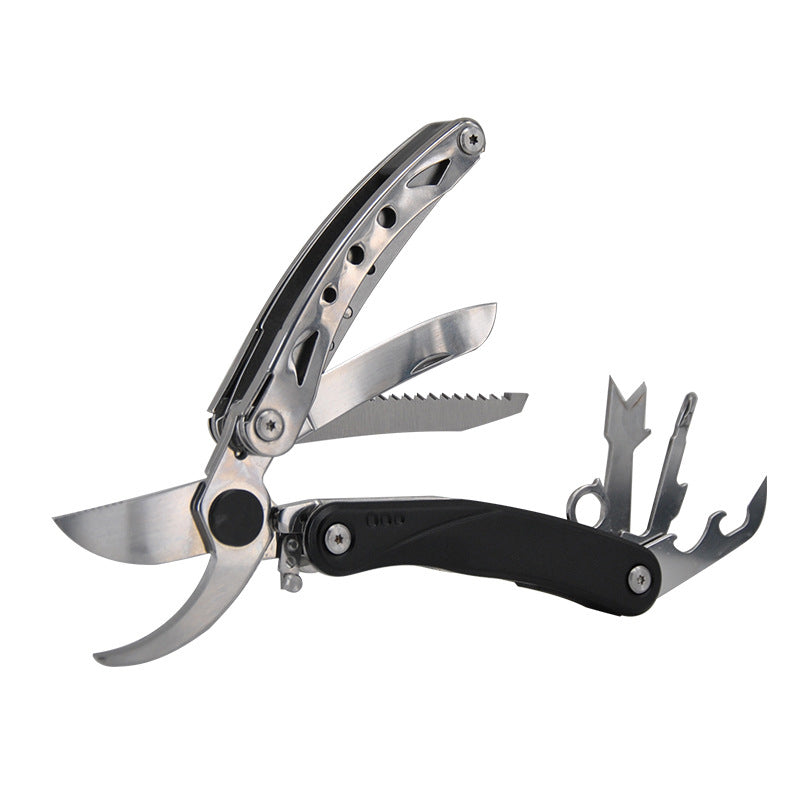 Wautton Multipurpose Garden Clippers with Screwdriver, Saw, Knife, Ruler & More, Compact Garden Shears for Gardening, Camping & Survival Tools