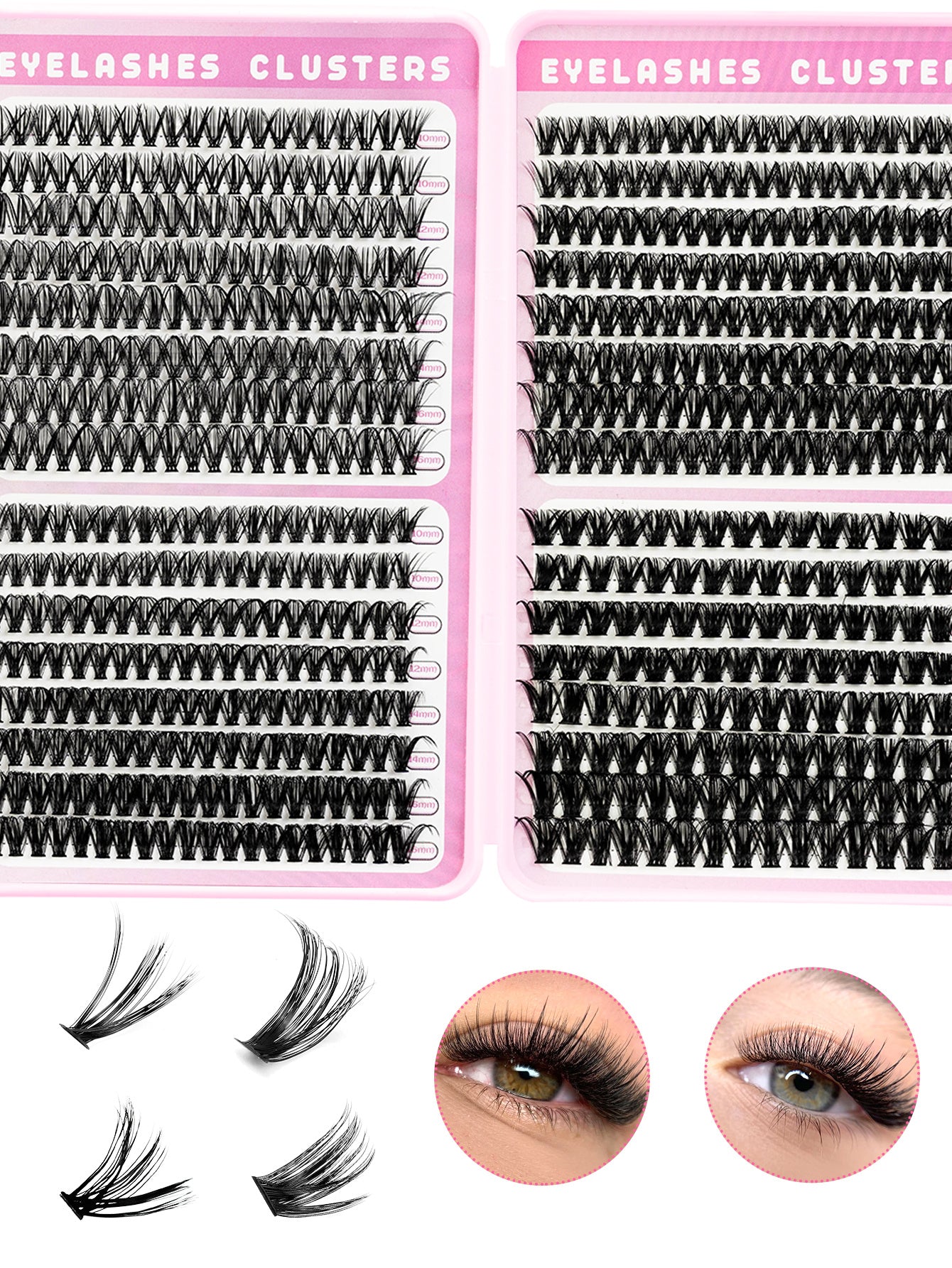 3D False Eyelashes, Multi-layered, Realistic, Soft And Comfortable, Natural Nude Makeup