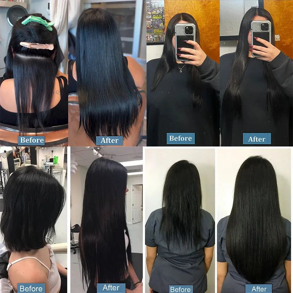 20pcs Tape In Human Hair Extensions Straight Invisible Seamless Natural Black 100% Brazilian Human Hair Tape Ins Hair Extensions