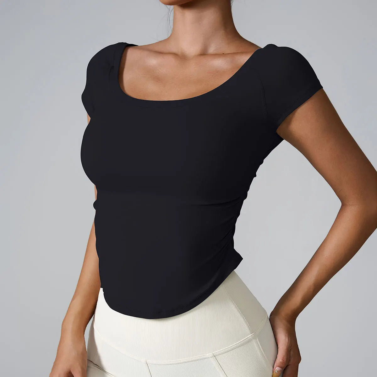 New Women Quickly Dry Clothing T-shirts Training Gym Yoga Tops Fitness Sports Yoga Tops Running Yoga Tops