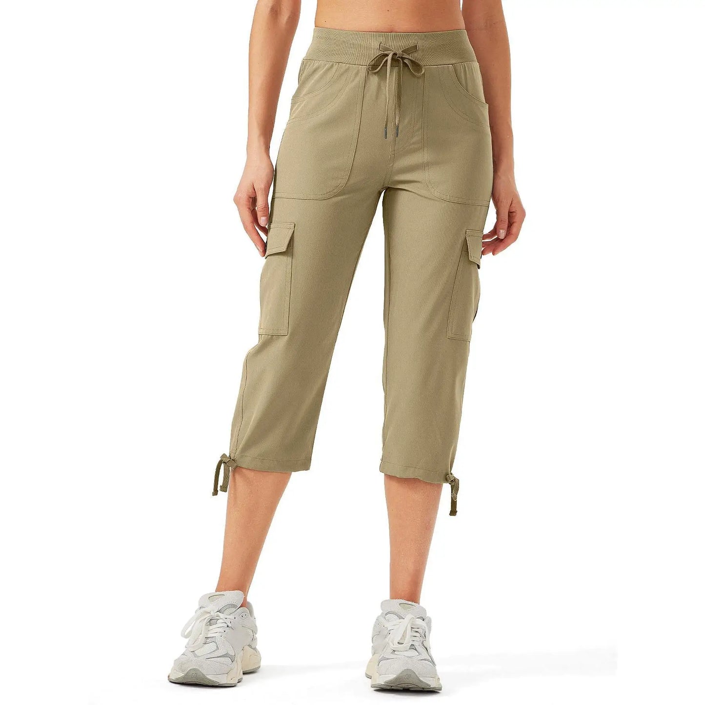 Women's Cargo Capris Hiking Pants Outdoor Lightweight Quick Dry Travel Athletic Casual Loose Comfy Cute Pockets