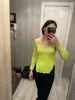 Women 2024 New Autumn Winter Knitwear Tops Elastic Square Neck Off-Shoulder Bottom Knit Slim Long Sleeve Pullover Sweater