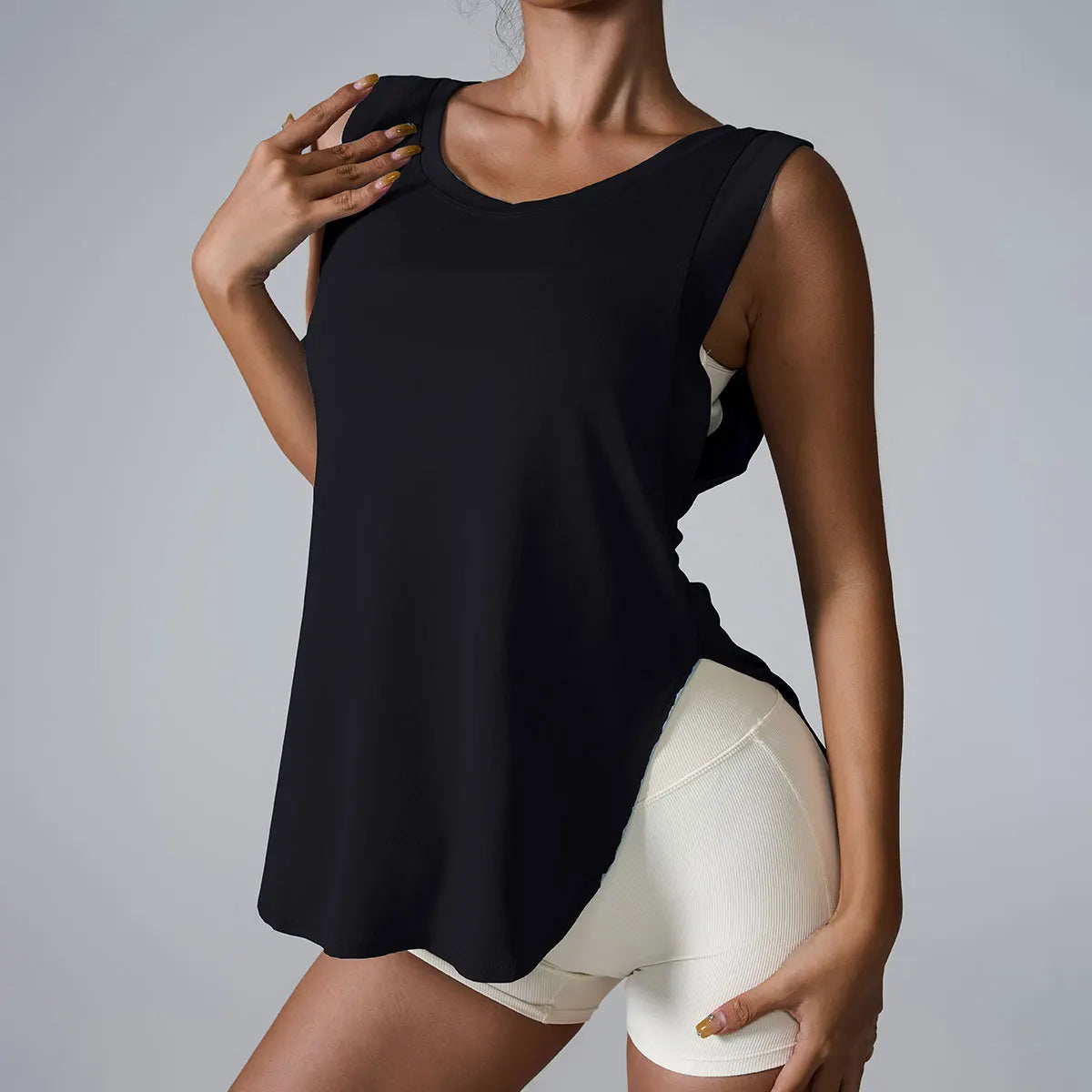 Women's Loose Summer Blouse Sleeveless Women Athletic Breathable Vest Jackets for Yoga Workout Tops