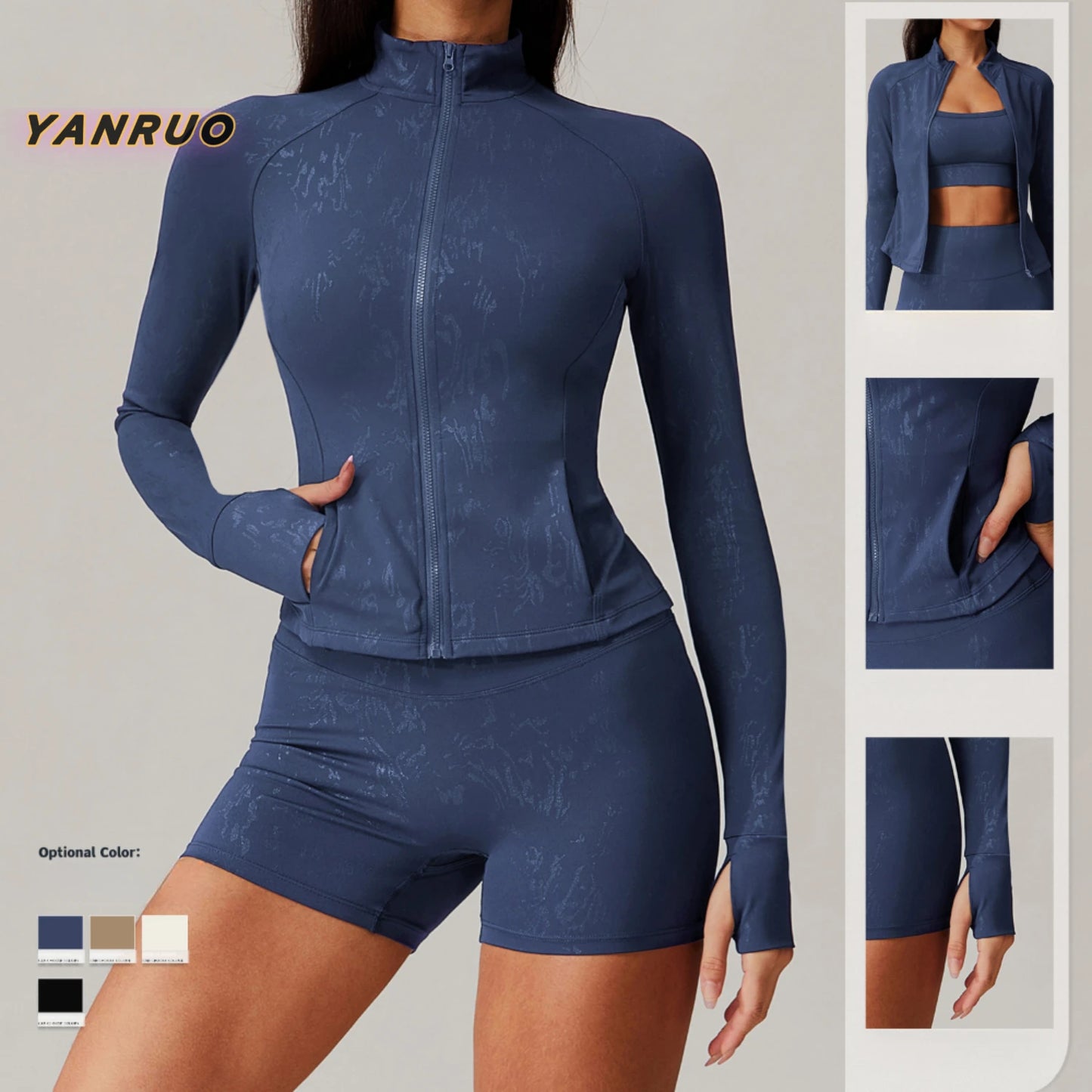 Zip Quick Drying Tight Running Tops Breathable Nude Training Fitness Yoga Wear Jacket for Plus Size Waterproof Plaid Shorts