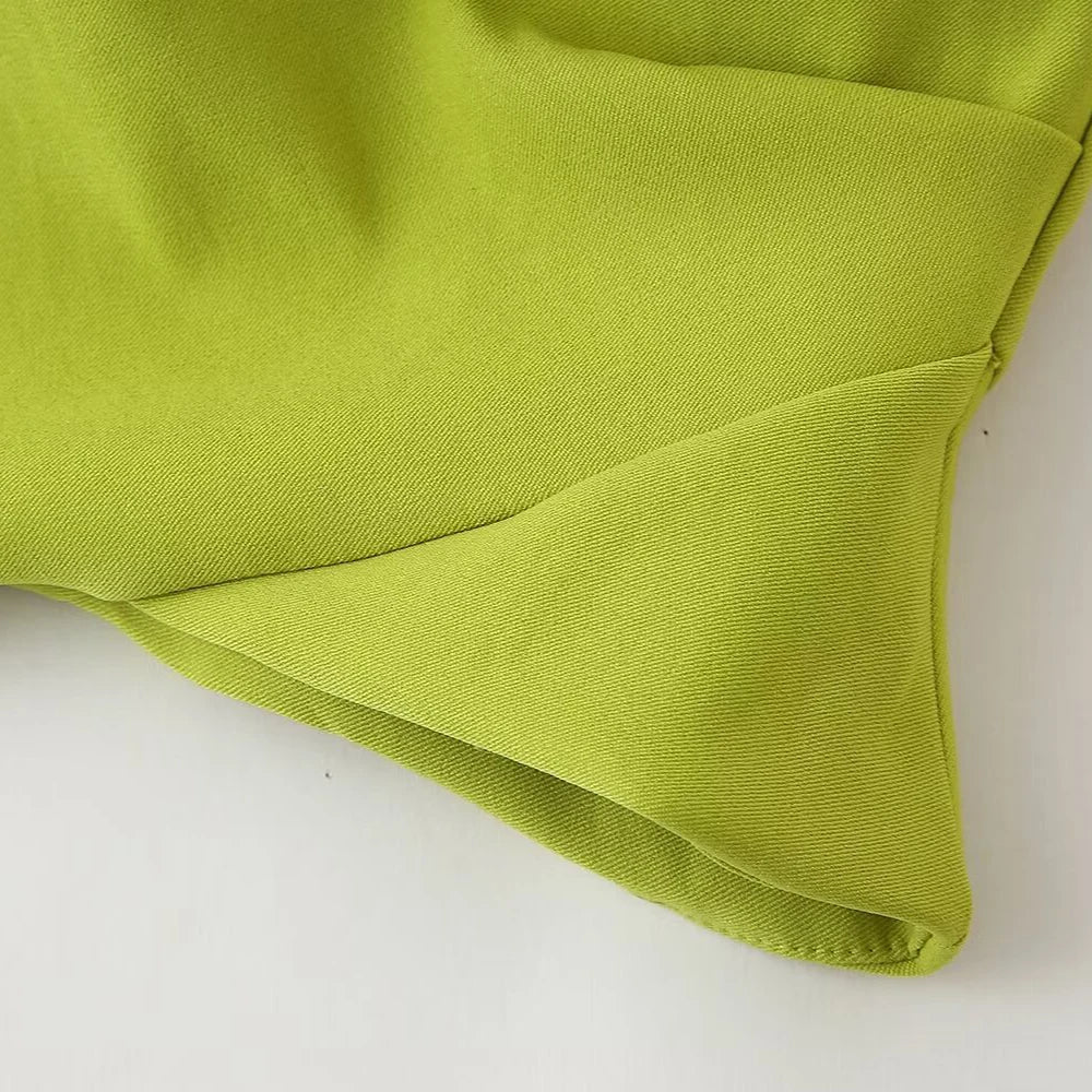 PB&ZA Women 2024 Summer New Chic Fashion Pleated Embellished Chest Top Tank Tops Vintage Backless Female Camis Chic Tops