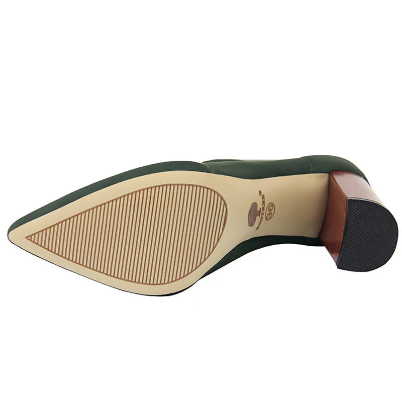 2025 New Socks Boots Fashion Ankle Boots For Women Boots Balck Pointed Toe Elastic Heels Shoes Fetish Autumn Winter Female Shoes