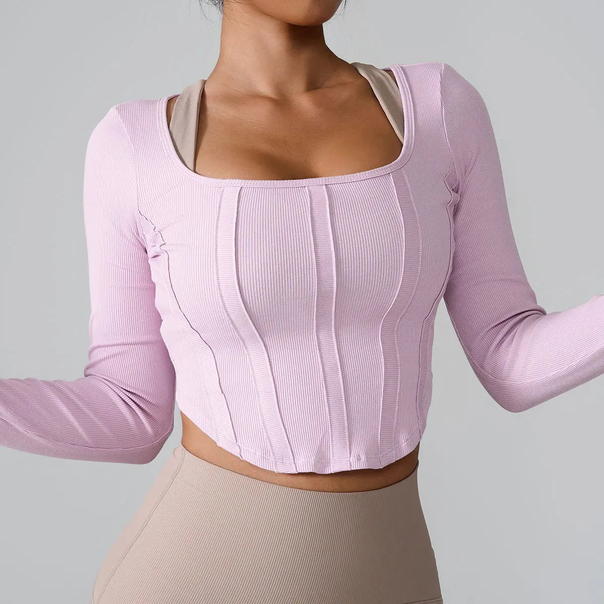 New Fashionable Women's Pullover Fitness Tops Running Long Sleeve Yoga Tops Quick Dry Running Yoga Tops