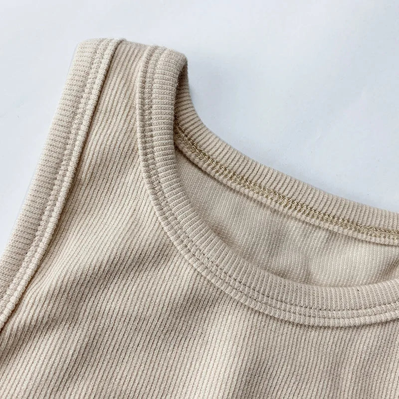 SBM New Solid Harajuku Korean Female Off Shoulder Knitted Khaki Summer Women Tops Tank Tops Sexy Crop Vest