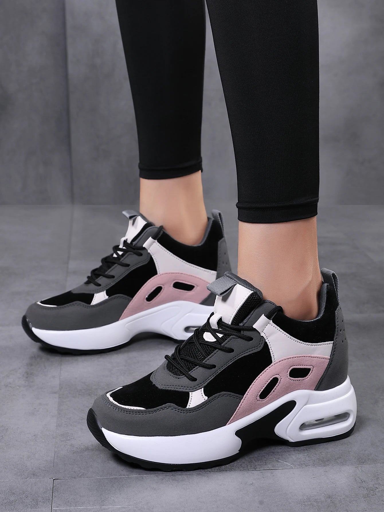 Us Stock Best Selling 2025 Walking Style Shoes	Tenis Wedge Heels Sneakers for Women and Ladies	Height Increasing Insoles