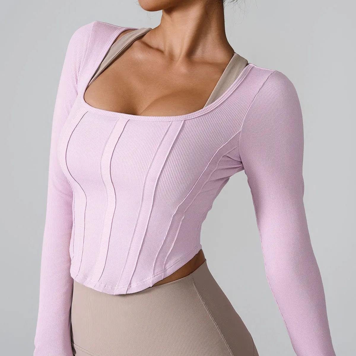 New Fashionable Women's Pullover Fitness Tops Running Long Sleeve Yoga Tops Quick Dry Running Yoga Tops