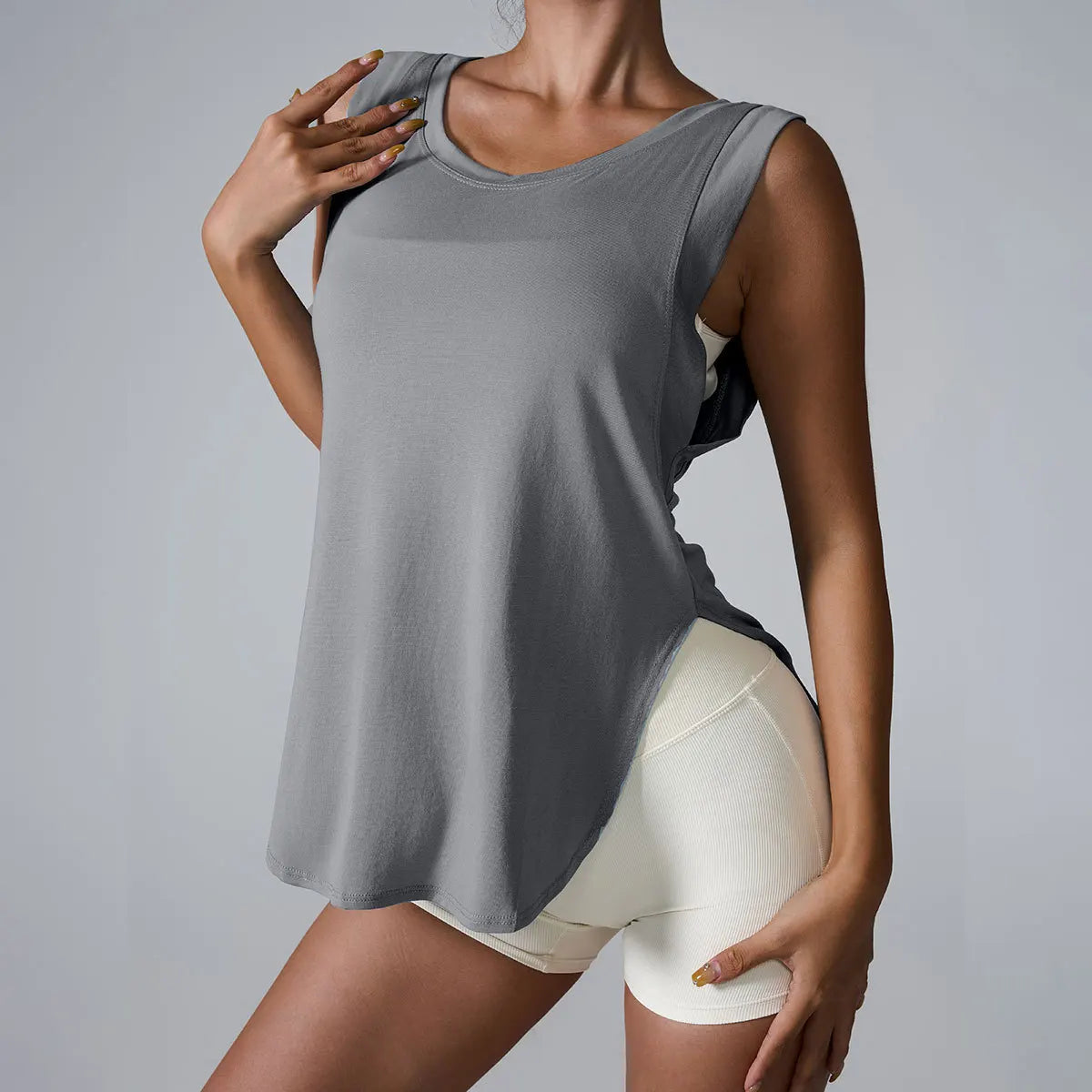 Women's Loose Summer Blouse Sleeveless Women Athletic Breathable Vest Jackets for Yoga Workout Tops