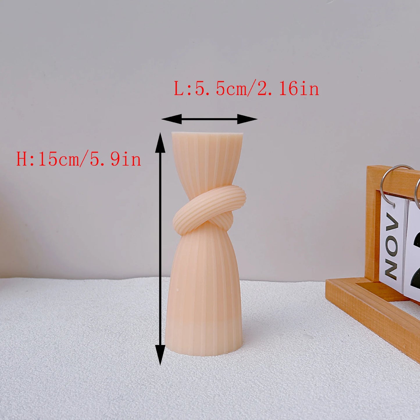 Cross Border Popular Knot Cylindrical Silicone Mold DIY Vertical bar Cylindrical Candle Silicone Mold Gypsum Aromatherapy Candle