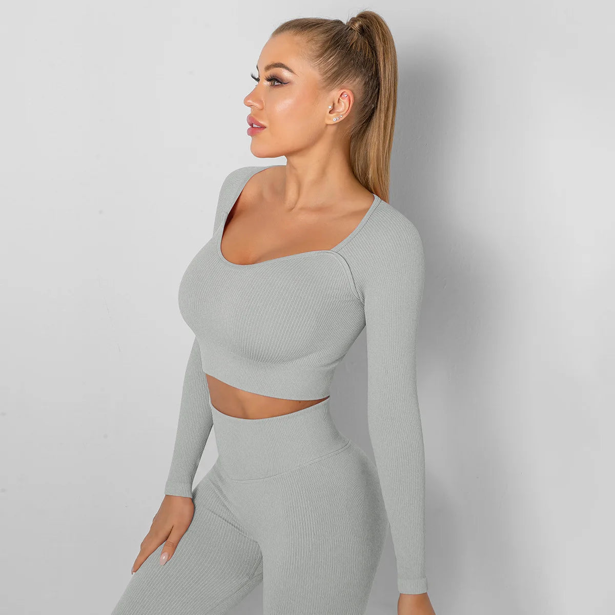 Seamless Knitted Women Tank Tops Yoga Thread Running Yoga Tops Solid Color Fitness Sports Yoga Tops