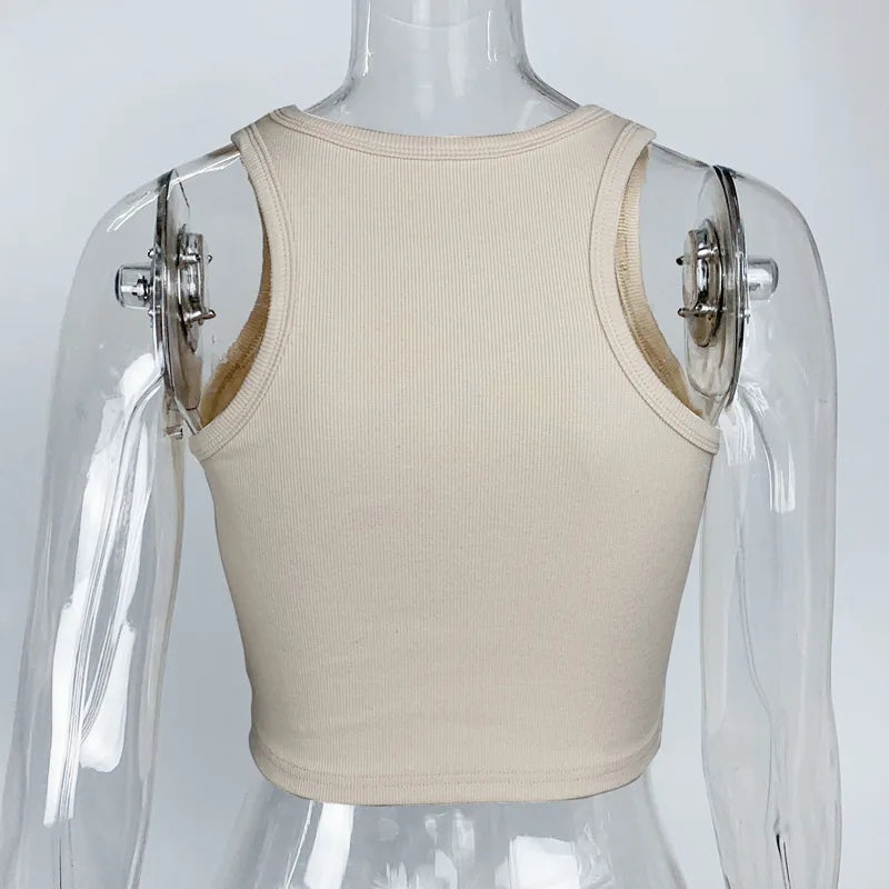 SBM New Solid Harajuku Korean Female Off Shoulder Knitted Khaki Summer Women Tops Tank Tops Sexy Crop Vest