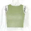 SBM New Solid Harajuku Korean Female Off Shoulder Knitted Khaki Summer Women Tops Tank Tops Sexy Crop Vest