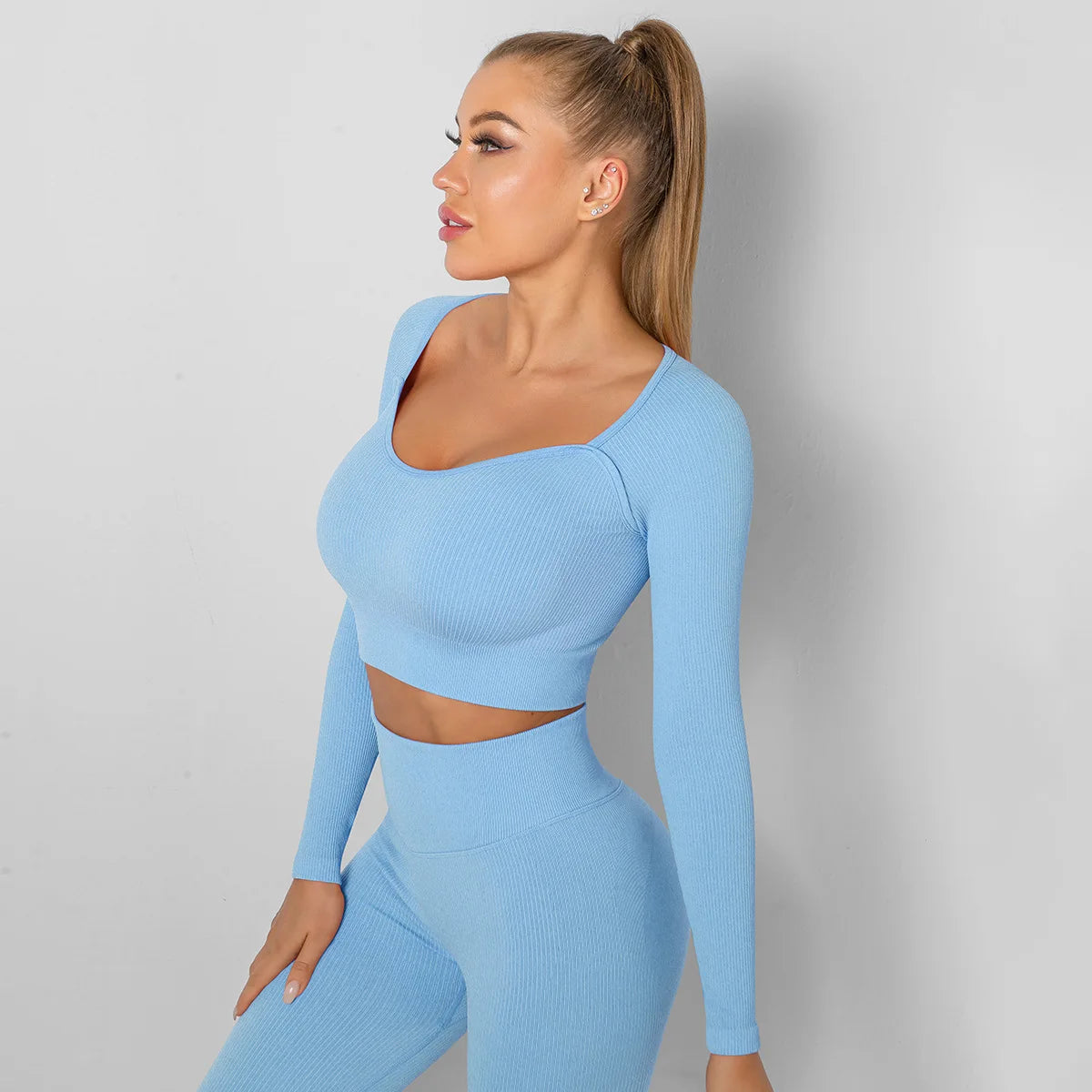 Seamless Knitted Women Tank Tops Yoga Thread Running Yoga Tops Solid Color Fitness Sports Yoga Tops