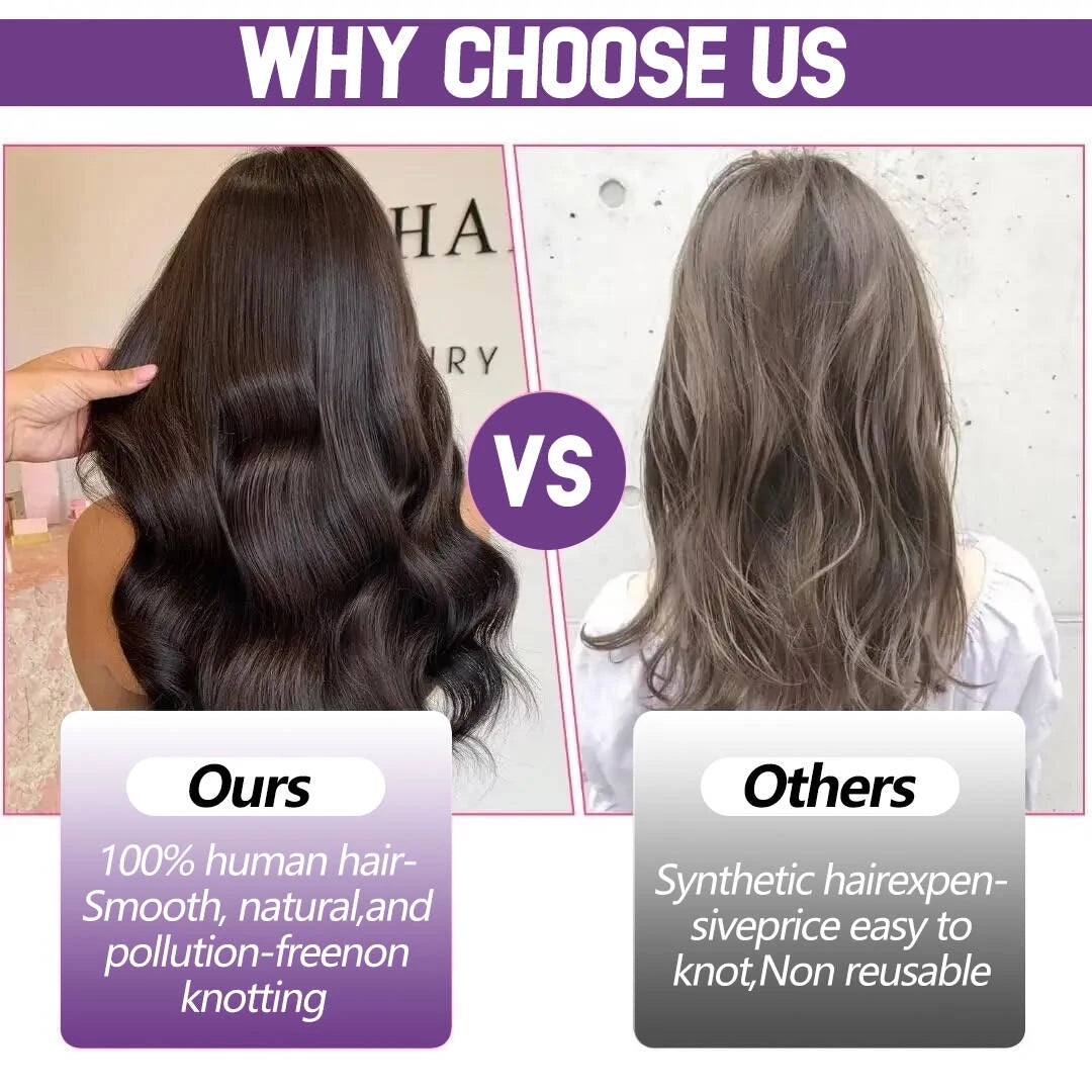 Straight Tape In Hair Extensions Remy Brazilian Hair Extensions Tape Ins For Women Natural Black 16-26 Inches 20Pcs 50G/Pack