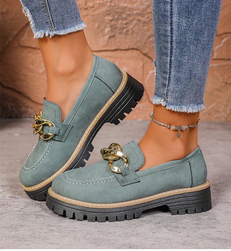 Woman Shoes Comfortable Women's loafers With Heels Casual Shoes Elegant Heel Zapatos De Mujer New Slip-on Shoes Women Footwear