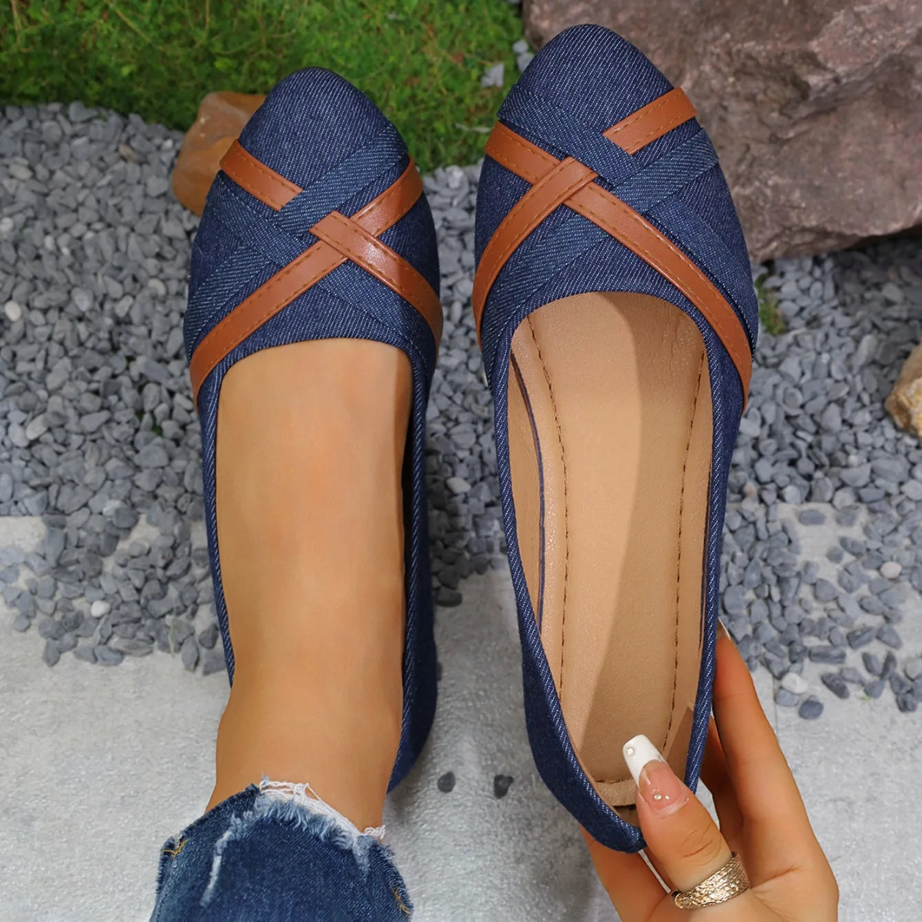 2025 Spring and Autumn New Fashionable Breathable Comfortable Flat Shoes Anti slip Soft soled Women's Shoes Casual Shoes