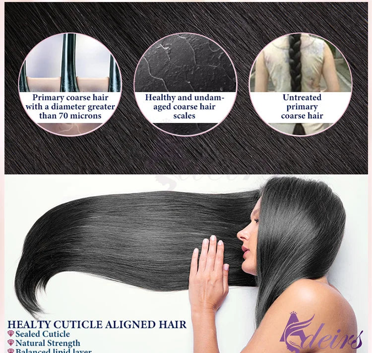 ADEIRS Flat Tip Hair Extensions 100% Real Human Hair Fusion Keratin Capsule Hair Extensions Brown Blonde Straight 1g/Strand