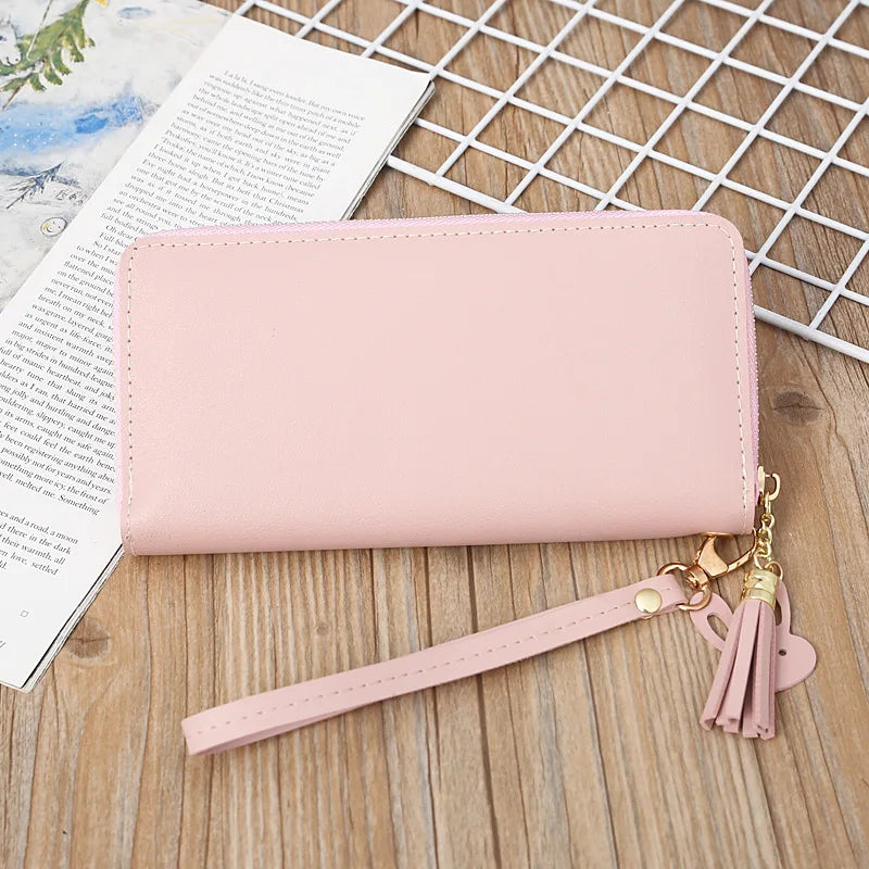 New Long Women Wallets Fashion Long Clutch Female Wallet Card Holder PU Leather Women's Zipper Purses Bag Pocket Handbag