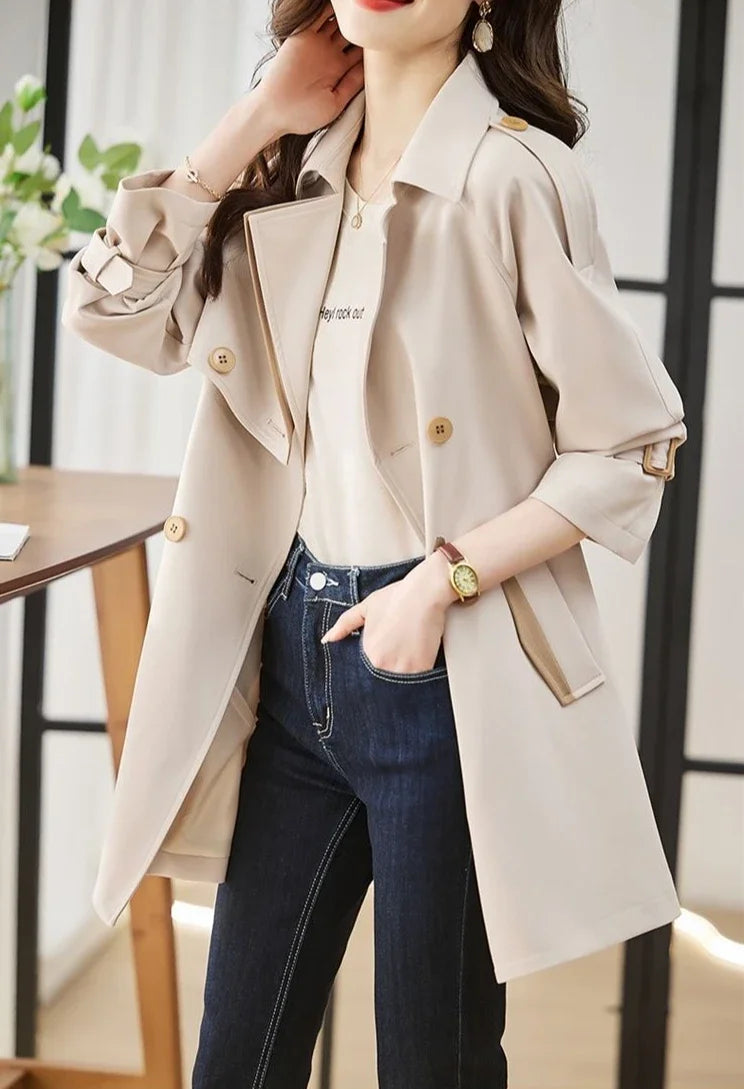 High Quality Coats for Women Spring Autumn Medium Length Blazer Woman Trend 2025 In Promotion Jacket Korean Fashion Outerwears