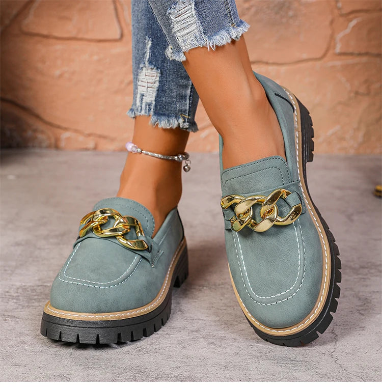 Woman Shoes Comfortable Women's loafers With Heels Casual Shoes Elegant Heel Zapatos De Mujer New Slip-on Shoes Women Footwear