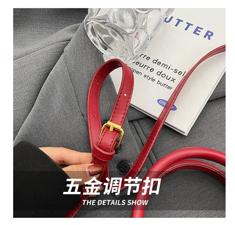 2025 New Luxury Wedding Clutch Bride Bag Elegant Red Bridesmaid Purse, Women's Fashion Handbag Versatile Small Evening Party Bag