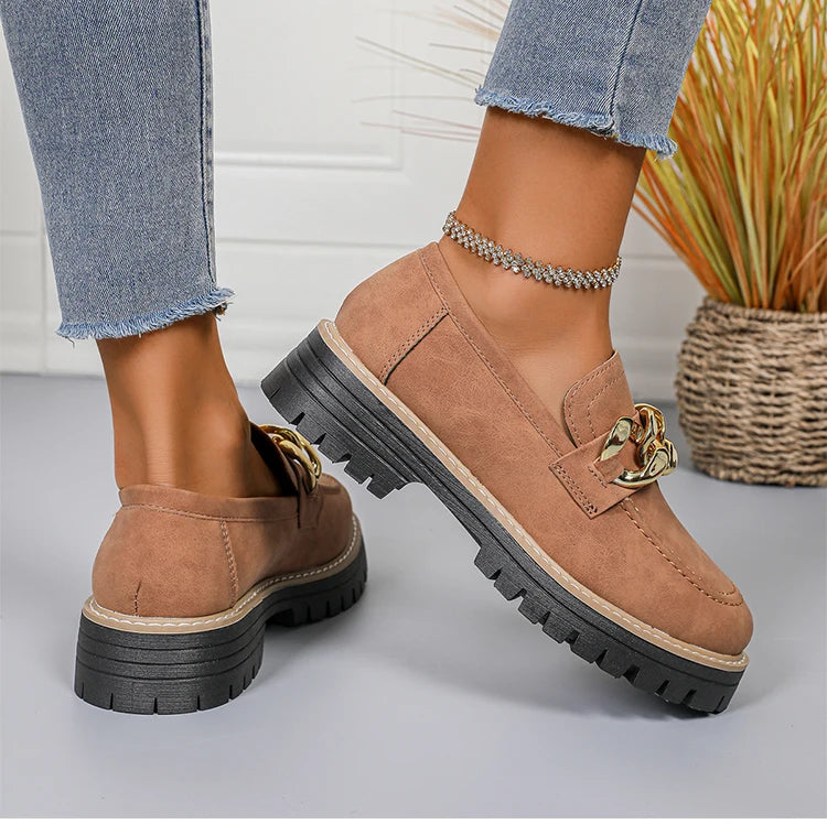 Woman Shoes Comfortable Women's loafers With Heels Casual Shoes Elegant Heel Zapatos De Mujer New Slip-on Shoes Women Footwear