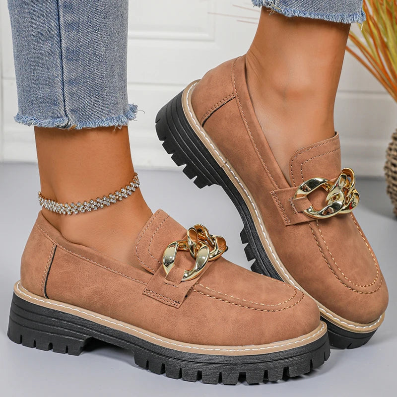 Woman Shoes Comfortable Women's loafers With Heels Casual Shoes Elegant Heel Zapatos De Mujer New Slip-on Shoes Women Footwear