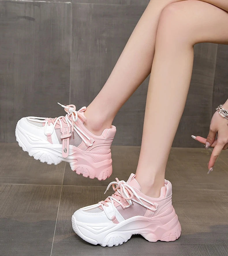 Women's Shoes Casual Shoes Spring Thick Sole Platform Woman Tennis Fashion 2025 Versatile Leisure Sneakers