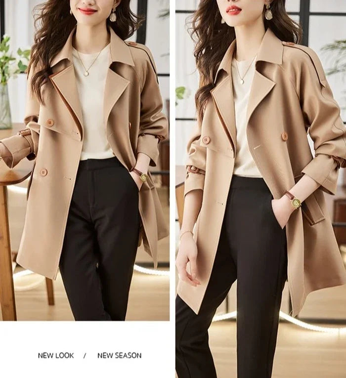 High Quality Coats for Women Spring Autumn Medium Length Blazer Woman Trend 2025 In Promotion Jacket Korean Fashion Outerwears