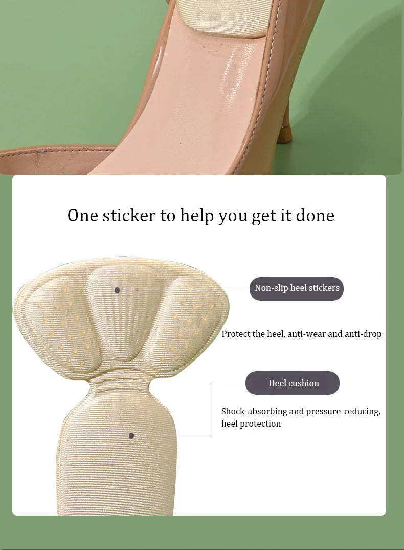 T-Shaped Heel Protectors Stickers Womens Shoes Heel Cushion Foot Care Products Non Slip Shoe Pads High Heels Half Shoe Inserts