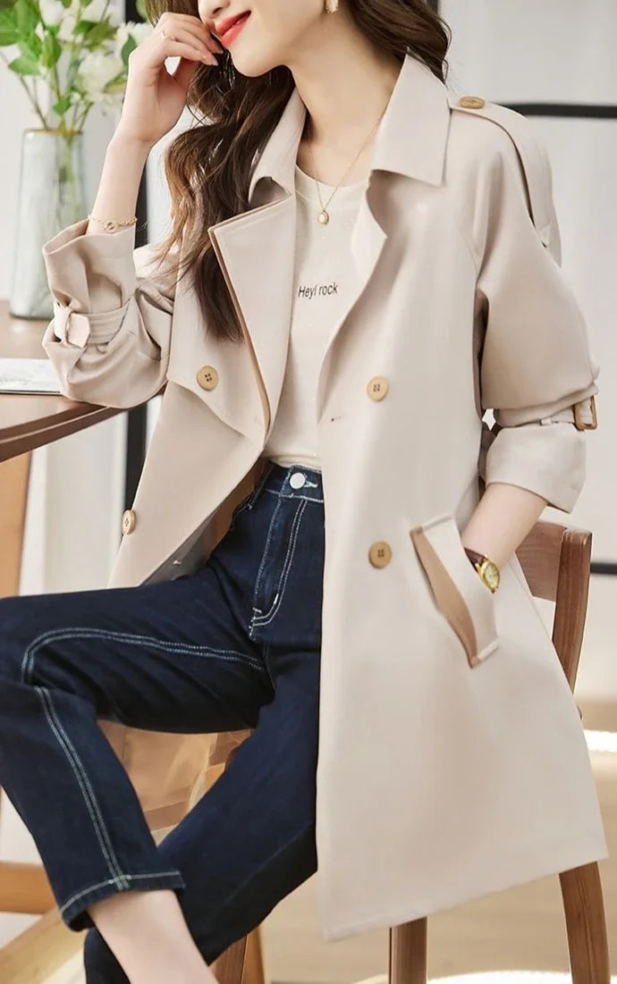 High Quality Coats for Women Spring Autumn Medium Length Blazer Woman Trend 2025 In Promotion Jacket Korean Fashion Outerwears