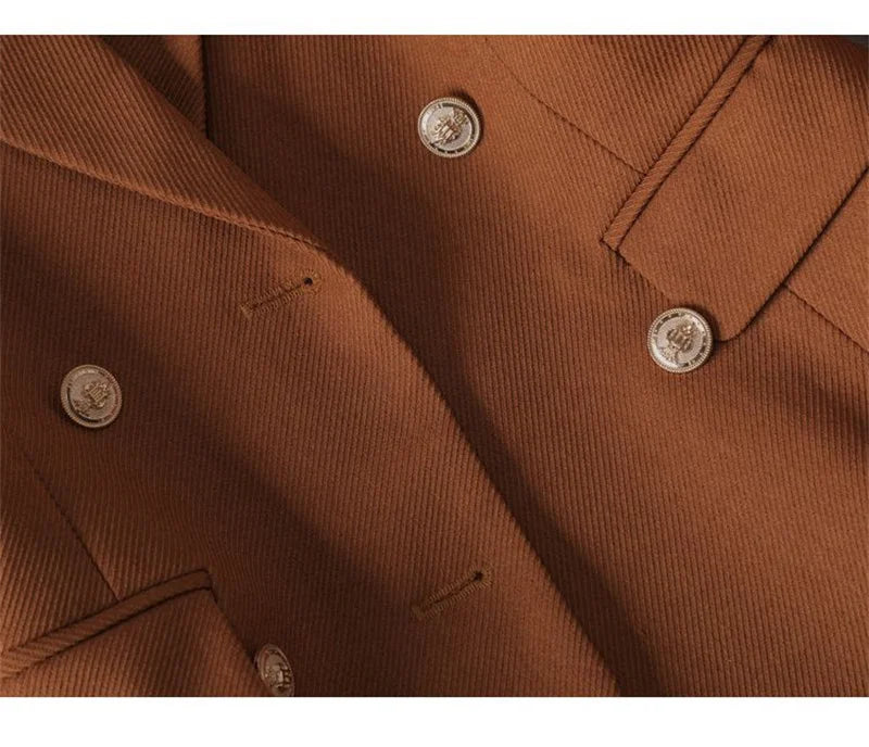 Autumn Winter Jacket Women Long Blazer Khaki Coffee Black Office Ladies Formal Jacket Business Work Wear Coat Female Outerwear