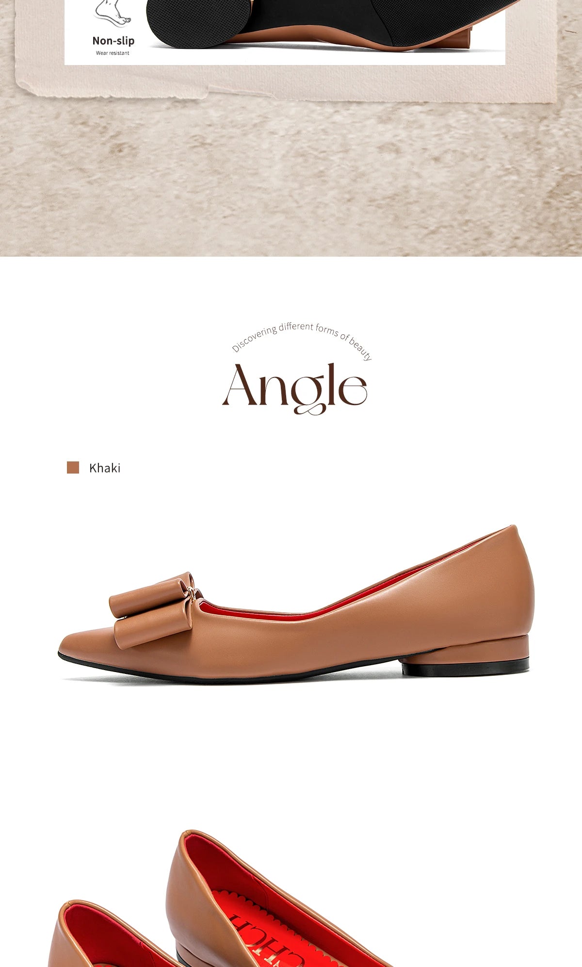 Solid Colour Simple Women's Single Shoes Fashionable Versatile Wear Comfortable Season New Women's Low-heeled Single Shoes