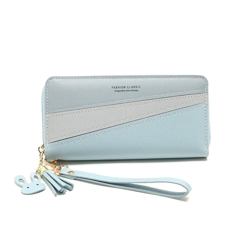 New Long Women Wallets Fashion Long Clutch Female Wallet Card Holder PU Leather Women's Zipper Purses Bag Pocket Handbag