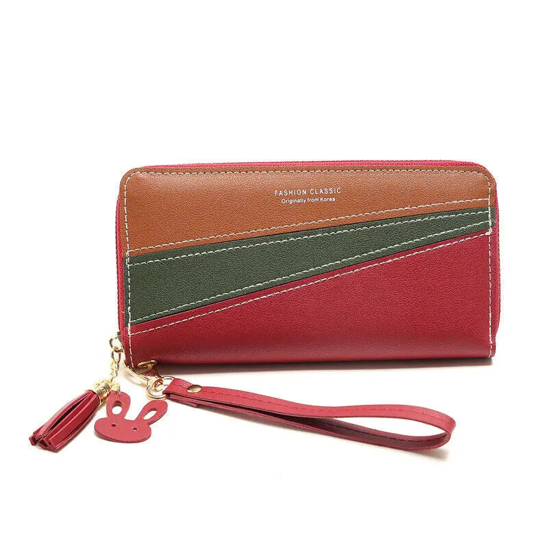New Long Women Wallets Fashion Long Clutch Female Wallet Card Holder PU Leather Women's Zipper Purses Bag Pocket Handbag